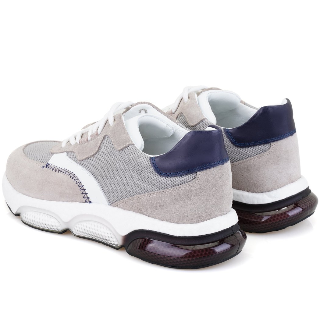 Anika Gri Erkek Deri Spor Ayakkabı