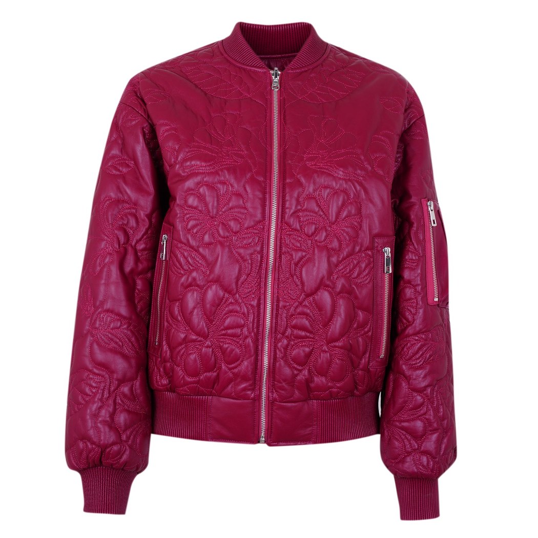 Anna Mor Kadın Çift Taraflı Deri Bomber Ceket 