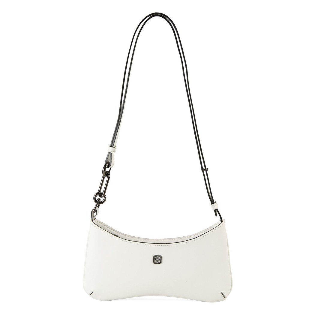 Annie Beyaz Kadın Deri Omuz Çantası