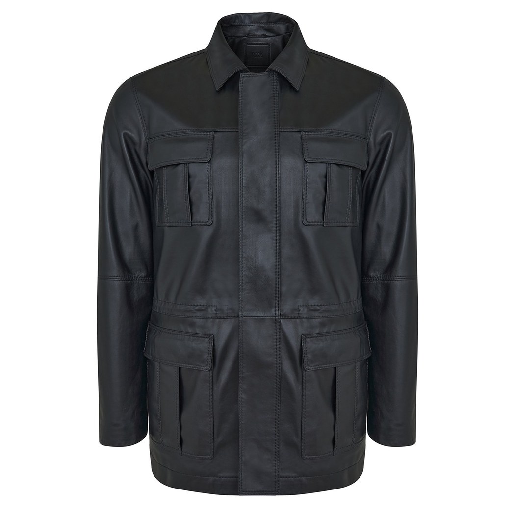 Anton Siyah Erkek Deri Kaban