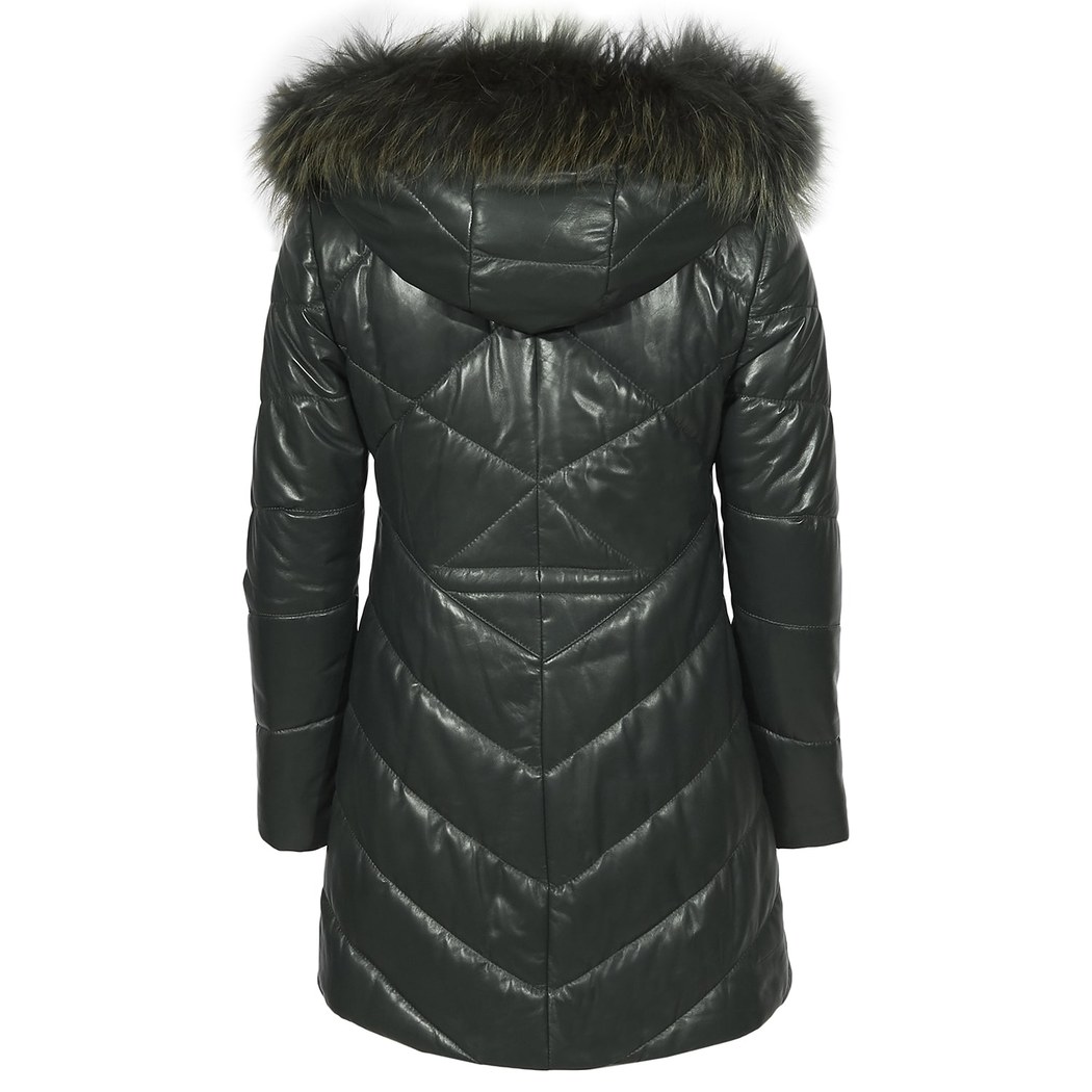 Aoibhinn Kadın Şişme Deri Mont