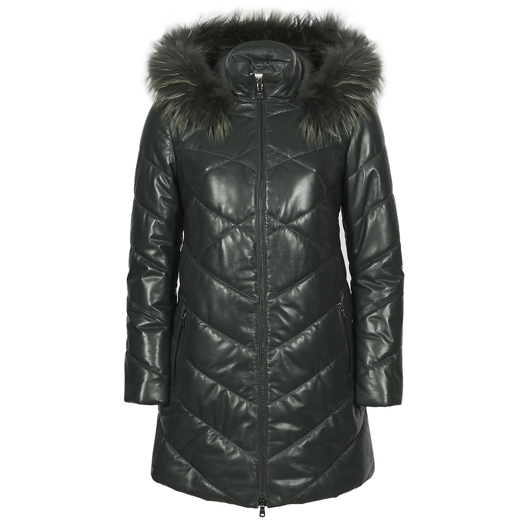 Aoibhinn Kadın Şişme Deri Mont