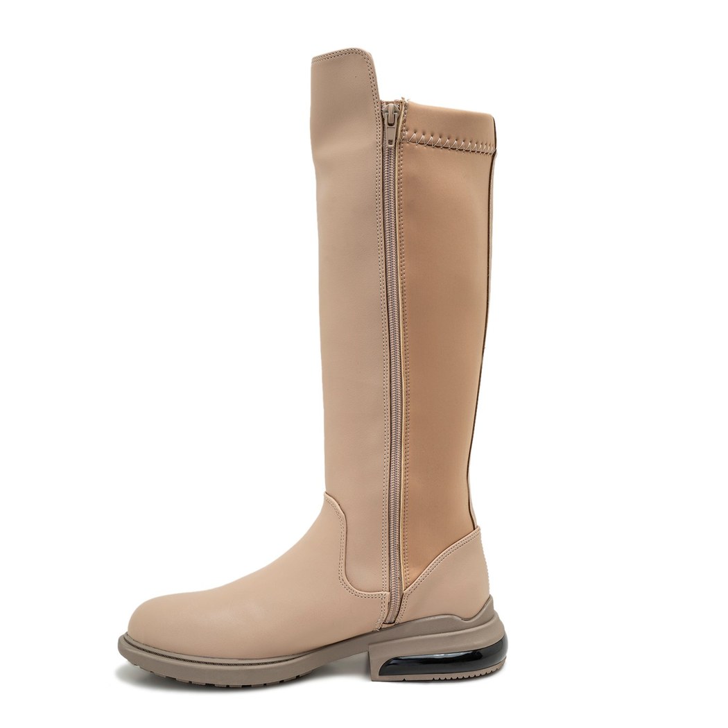 Aracili Krem Kadın Çizme