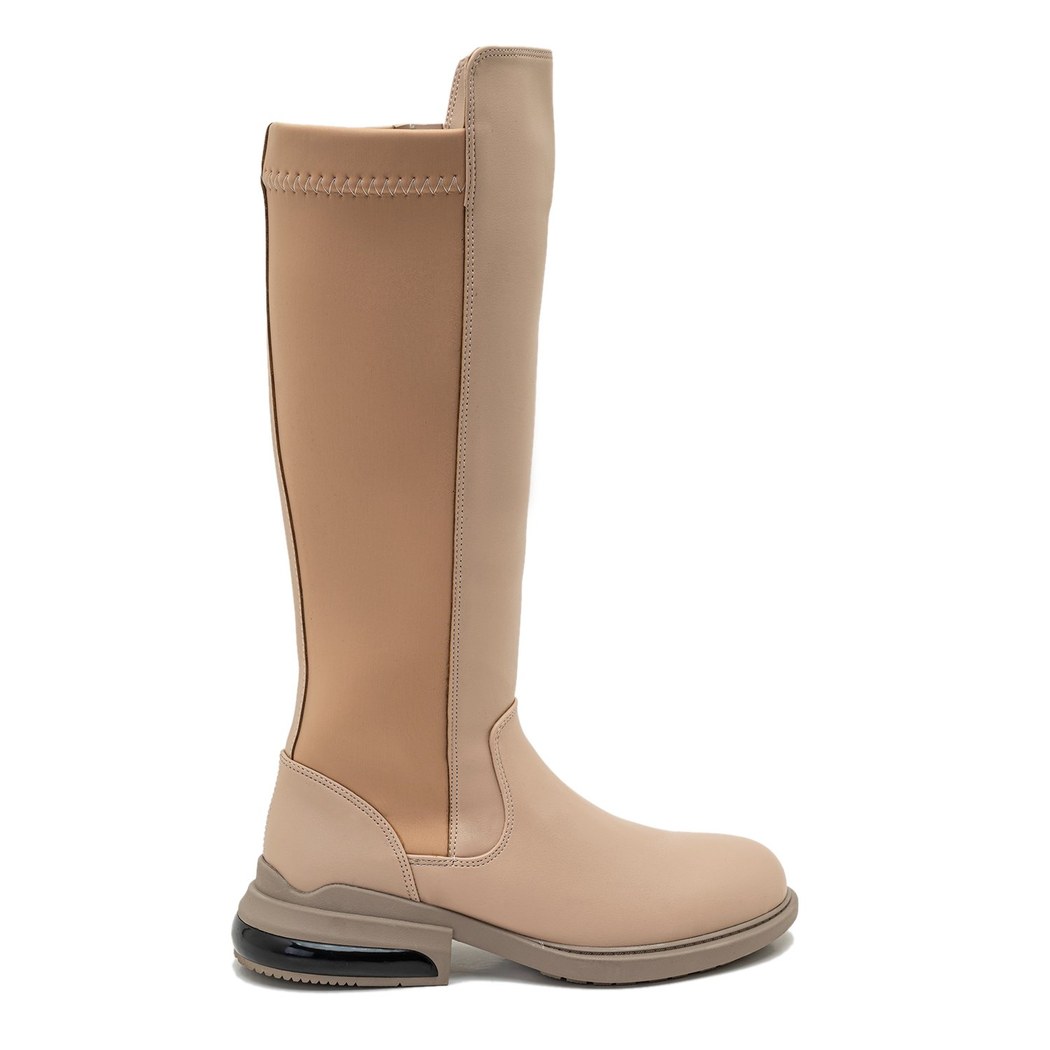 Aracili Krem Kadın Çizme