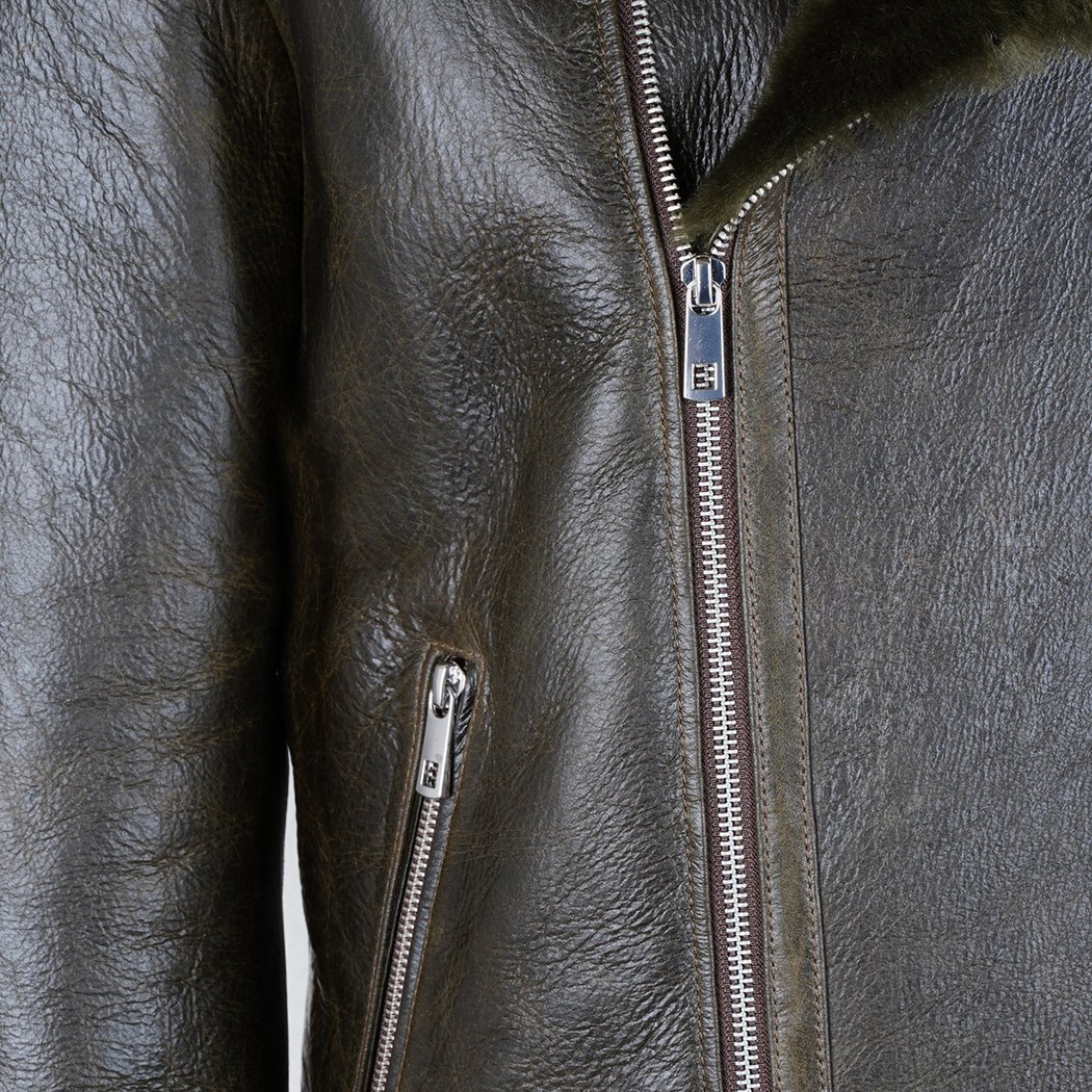 Ariance Yeşil Erkek Kürk Mont