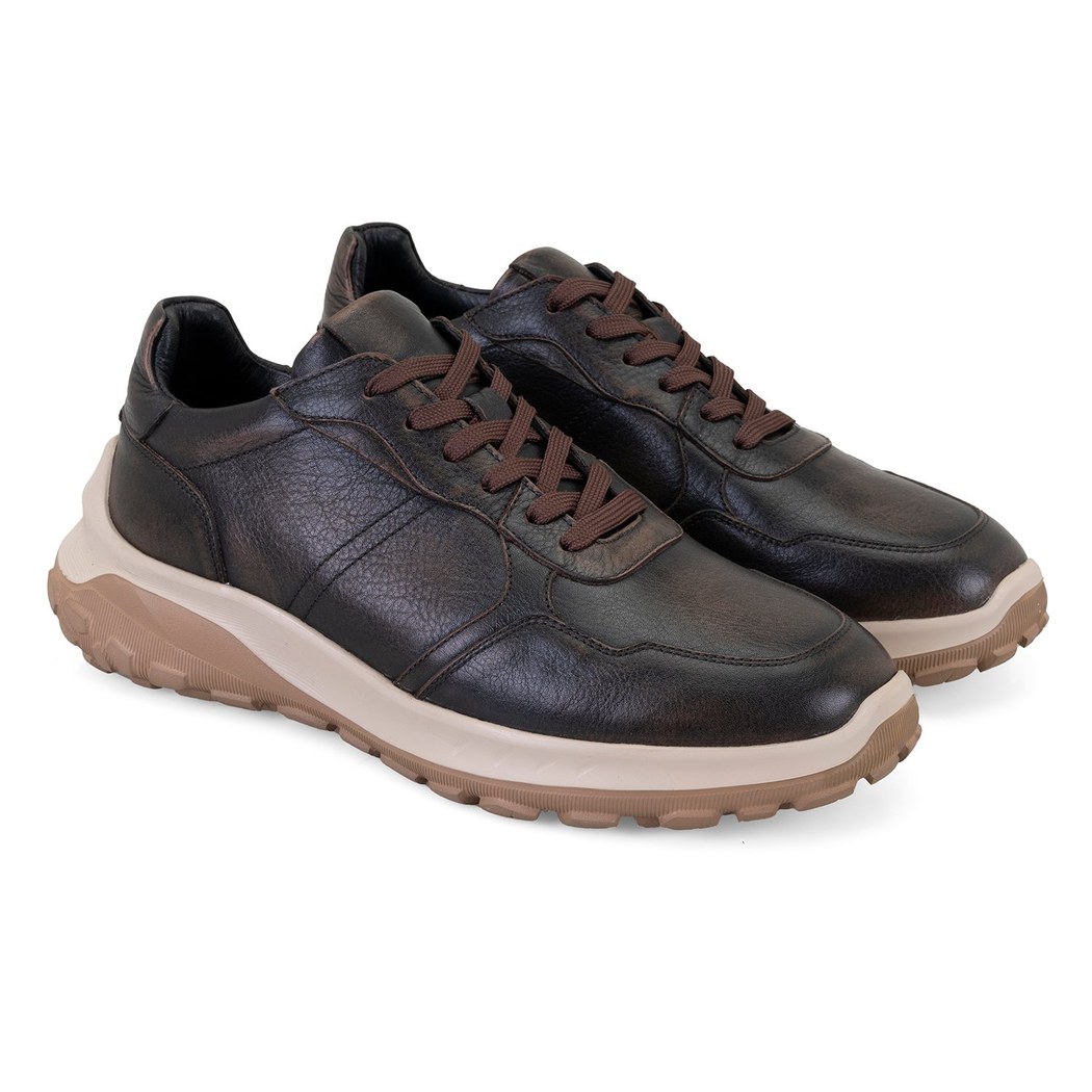 Arisa Kahve Erkek Bağcıklı Deri Spor Ayakkabı