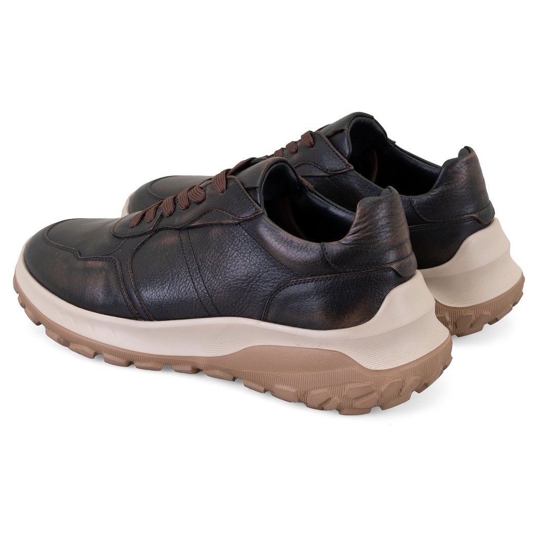 Arisa Kahve Erkek Bağcıklı Deri Spor Ayakkabı