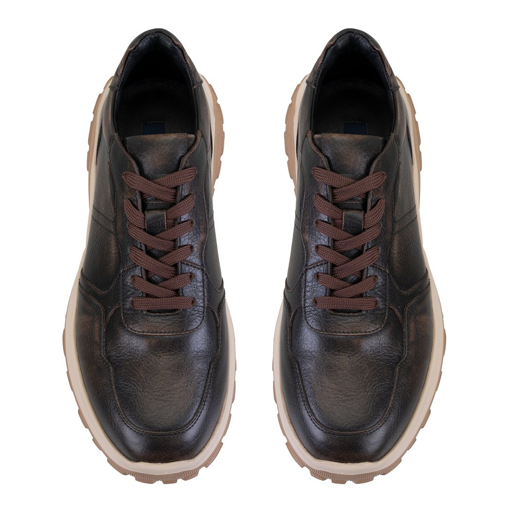 Arisa Kahve Erkek Bağcıklı Deri Spor Ayakkabı