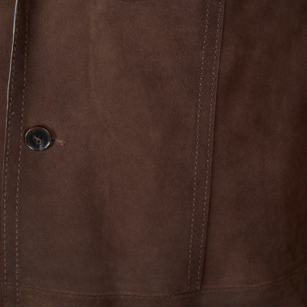 Arnie Kahve Erkek Süet Deri Ceket