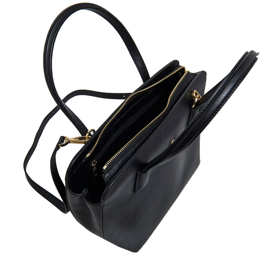 Audra Siyah Kadın Deri El Çantası