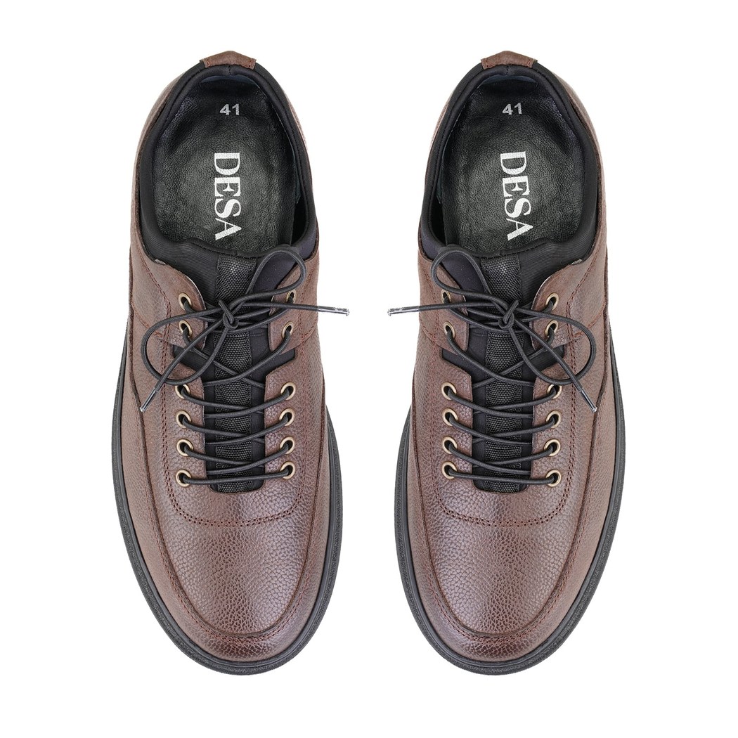 Auke Kahve Erkek Deri Spor Ayakkabı