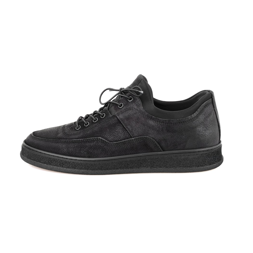 Auke Siyah Erkek Deri Spor Ayakkabı