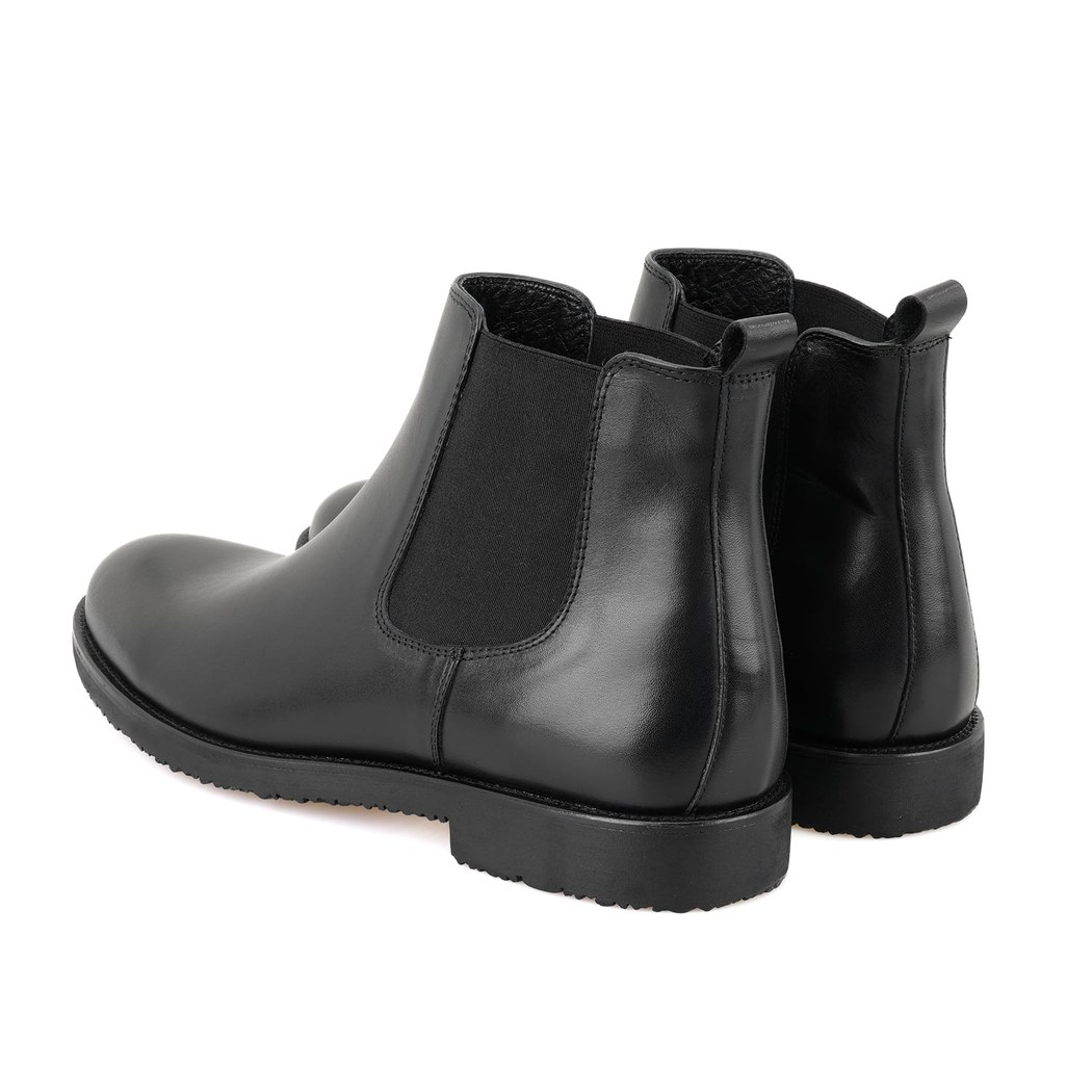 Aulia Siyah Erkek Lastikli Deri Chelsea Bot
