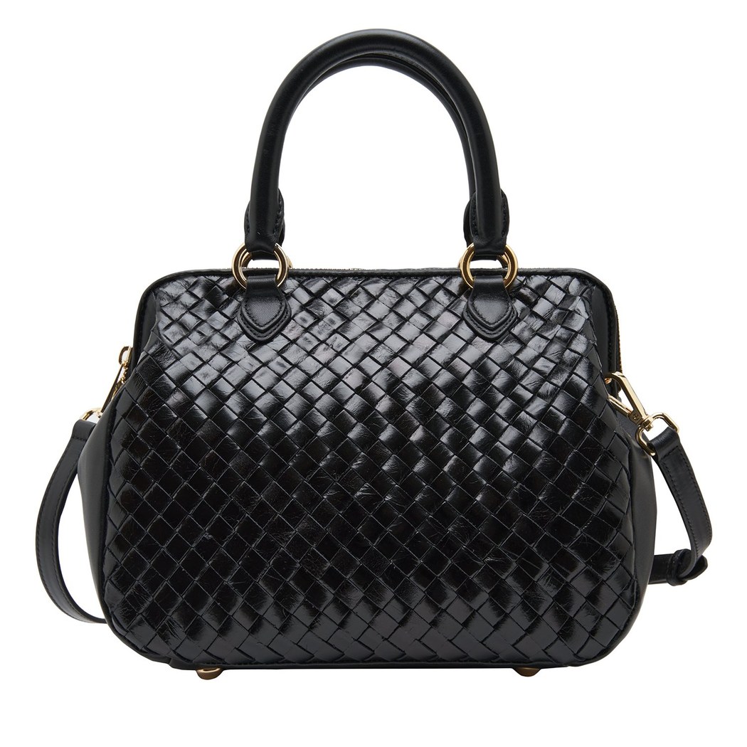 Azalea Siyah Kadın Örgü Deri El Çantası