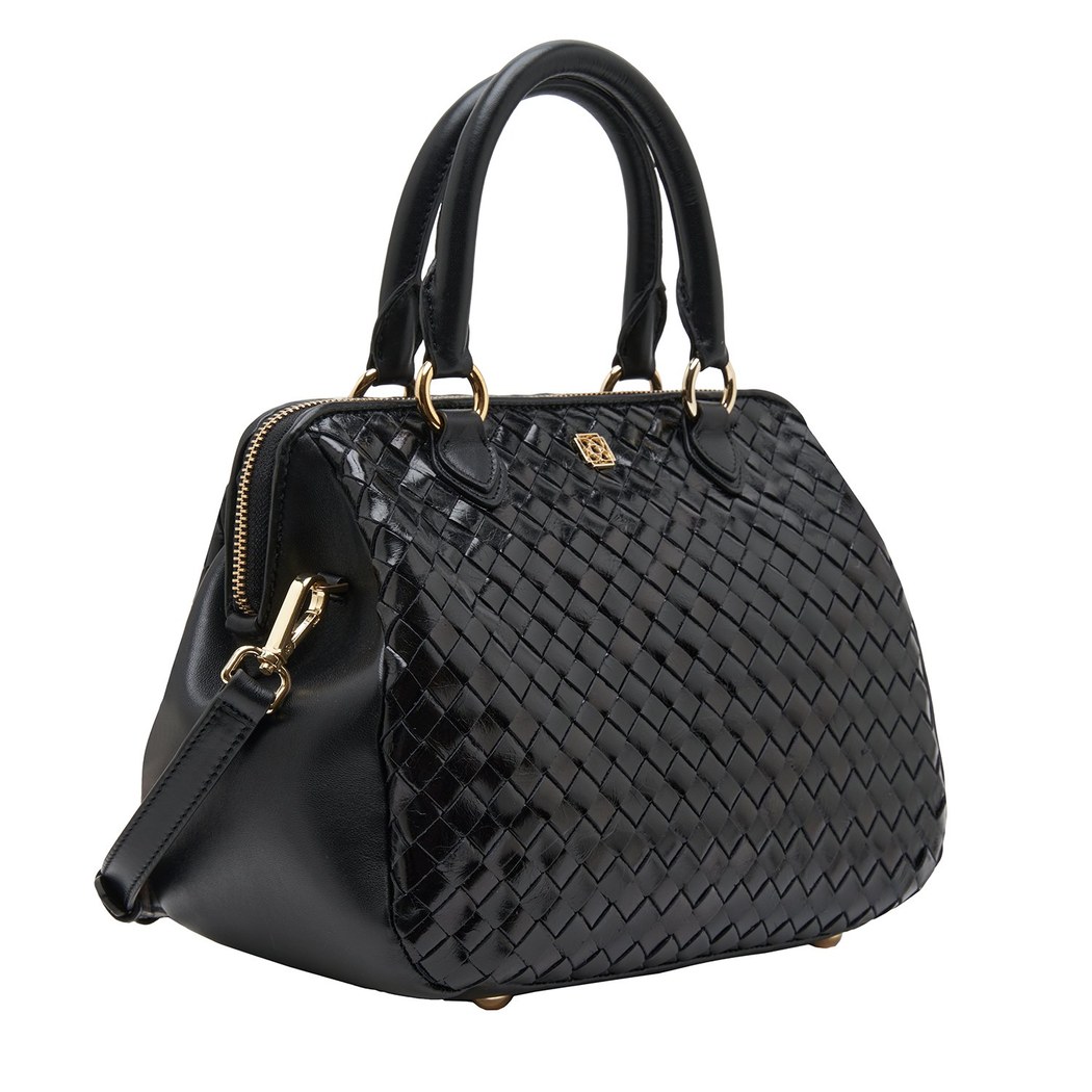 Azalea Siyah Kadın Örgü Deri El Çantası