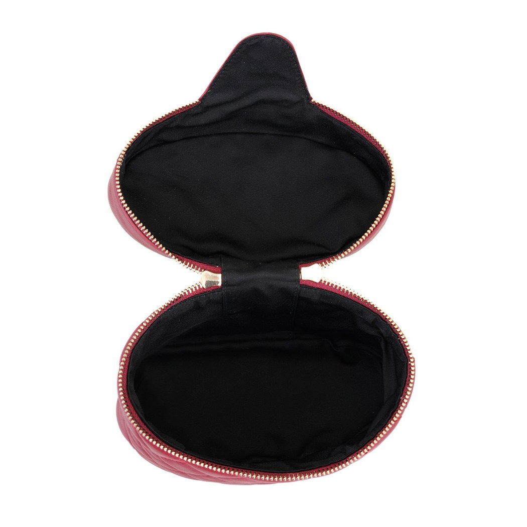 Azelie Bordo Kadın Kapitone Deri El Çantası