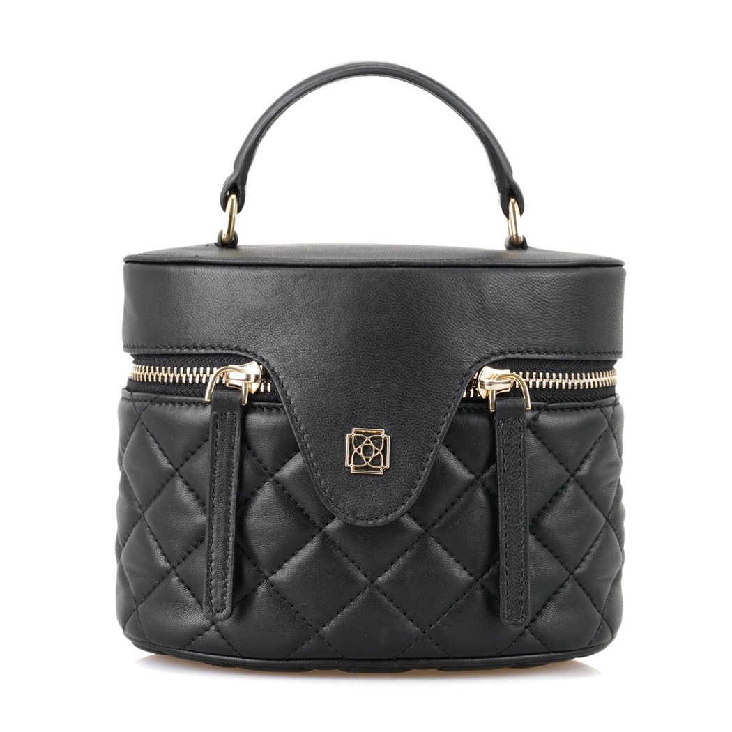 Azelie Siyah Kadın Kapitone Deri El Çantası