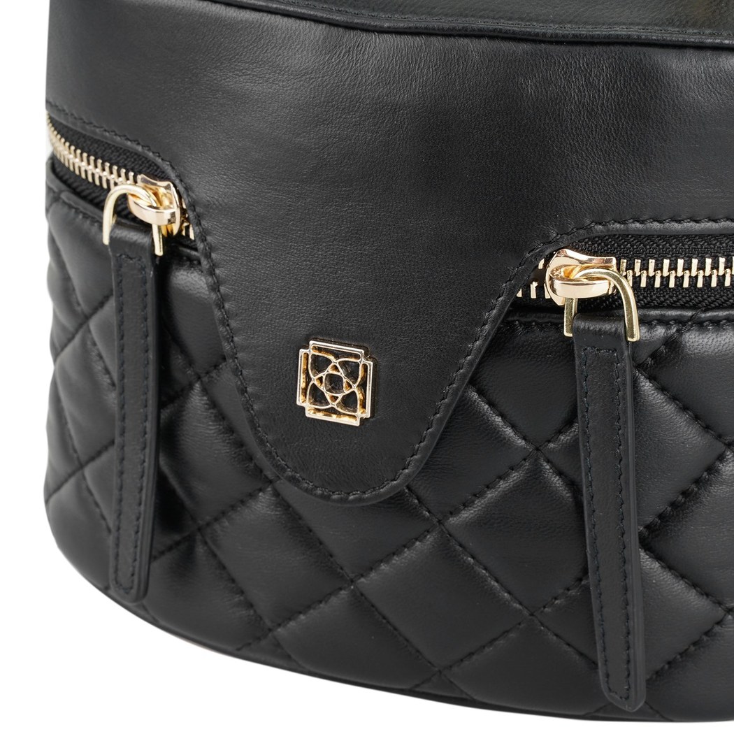 Azelie Siyah Kadın Kapitone Deri El Çantası