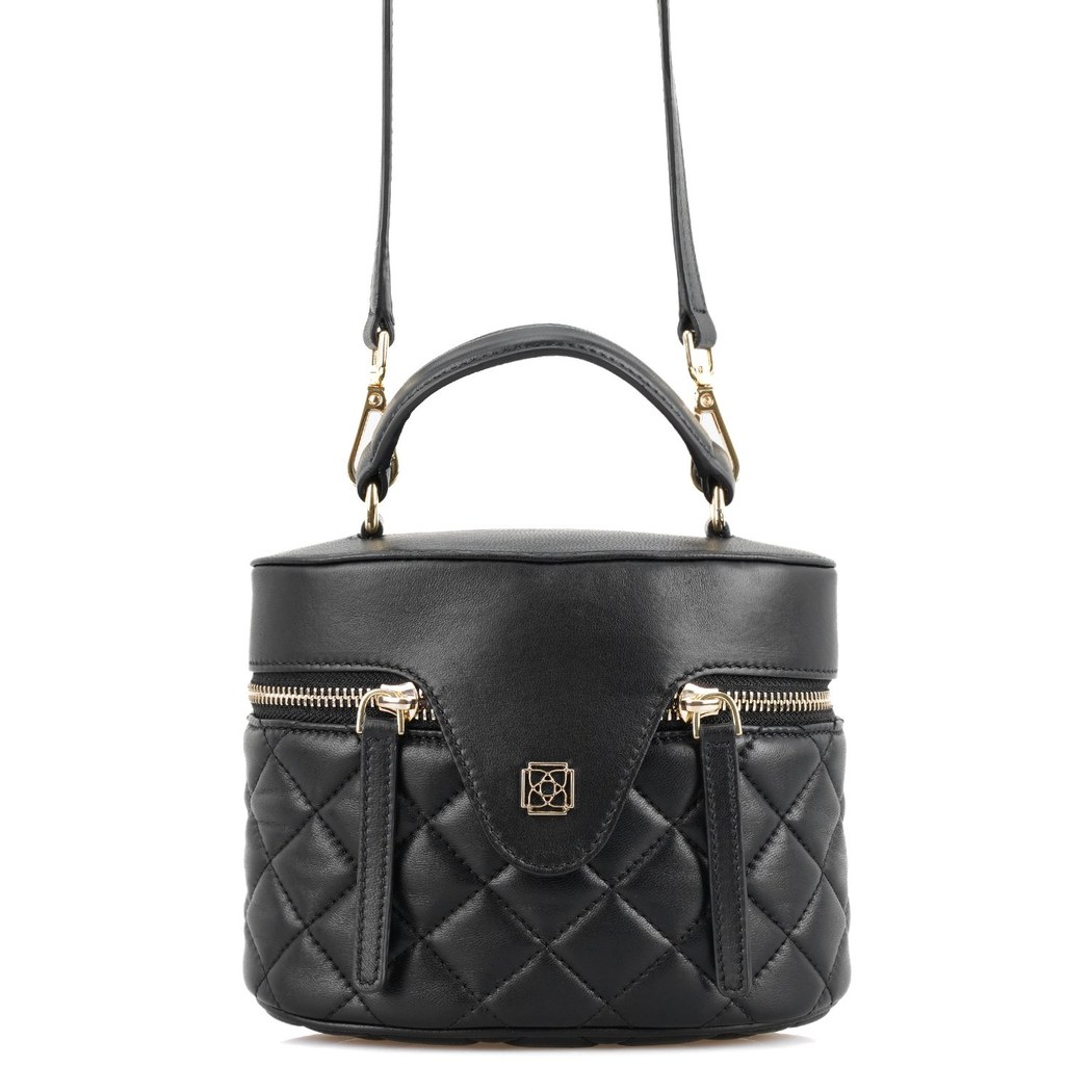 Azelie Siyah Kadın Kapitone Deri El Çantası