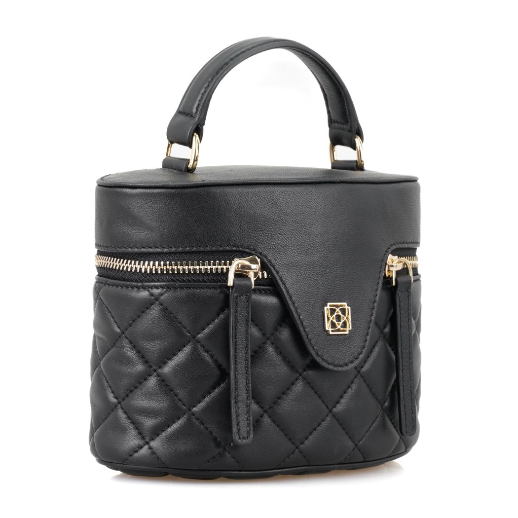 Azelie Siyah Kadın Kapitone Deri El Çantası