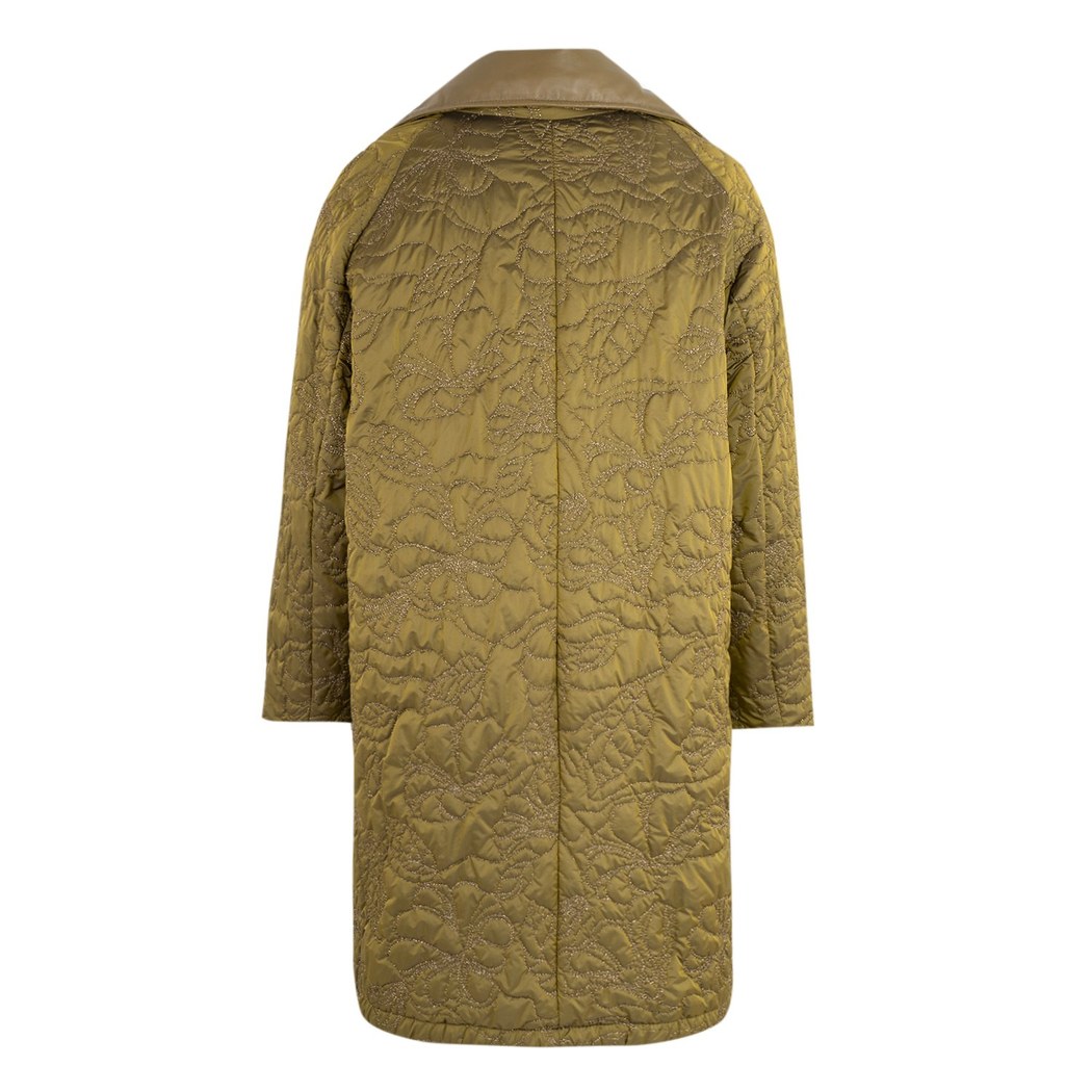 Azia Haki Kadın Çift Taraflı Deri Trençkot