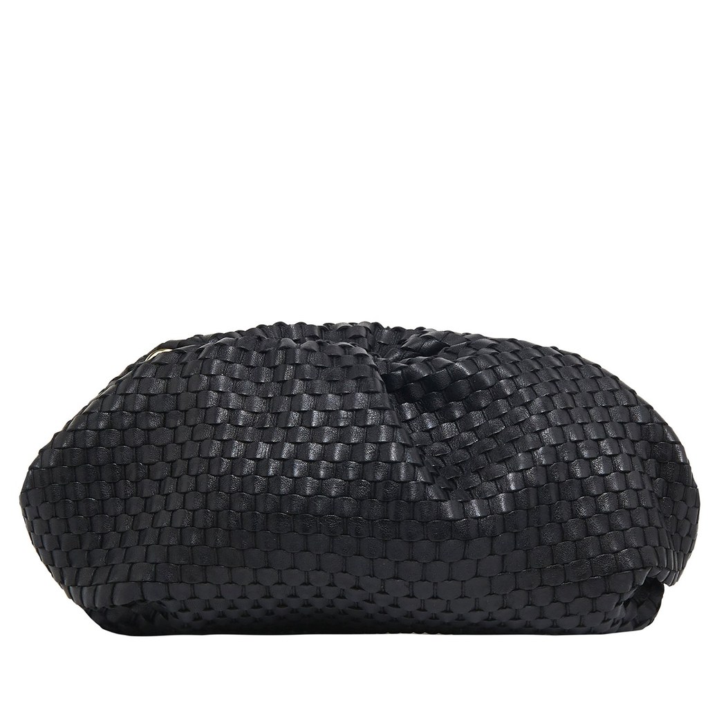 Azure Kadın Omuz Askılı Örgü Deri Clutch