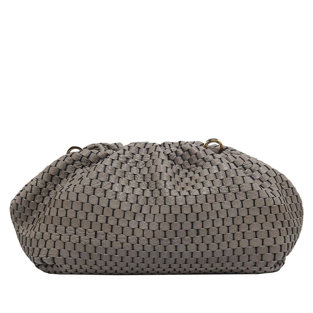 Azure Kadın Omuz Askılı Örgü Deri Clutch