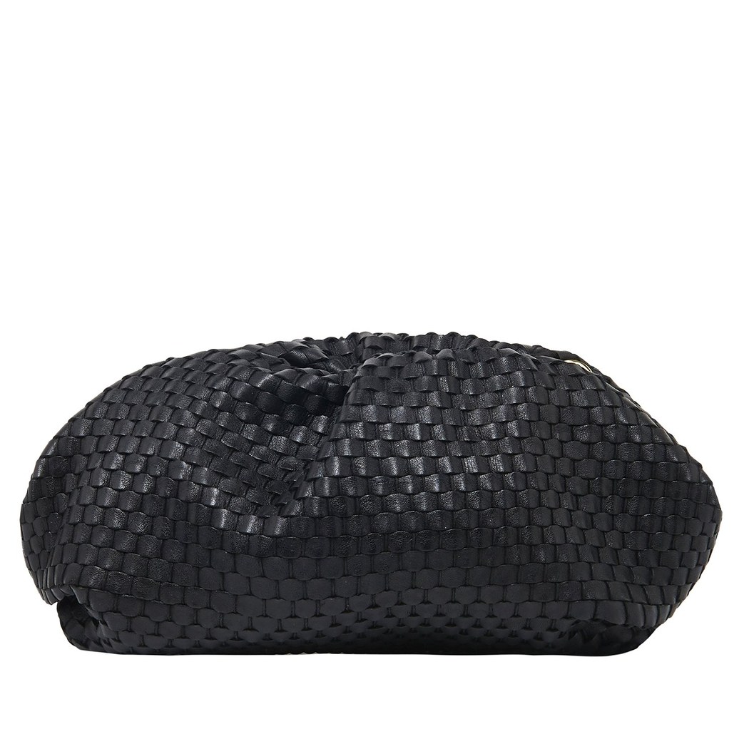 Azure Kadın Omuz Askılı Örgü Deri Clutch