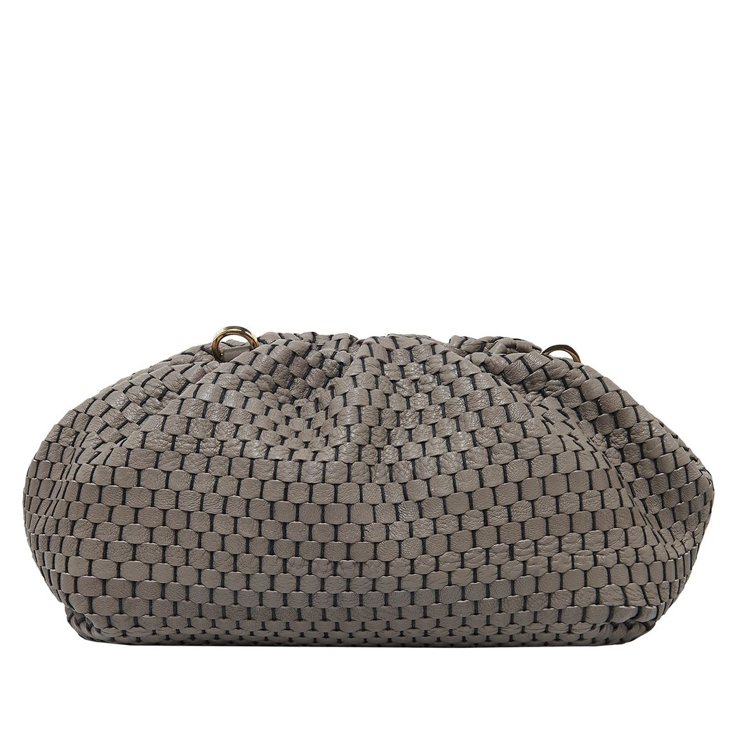 Azure Kadın Omuz Askılı Örgü Deri Clutch