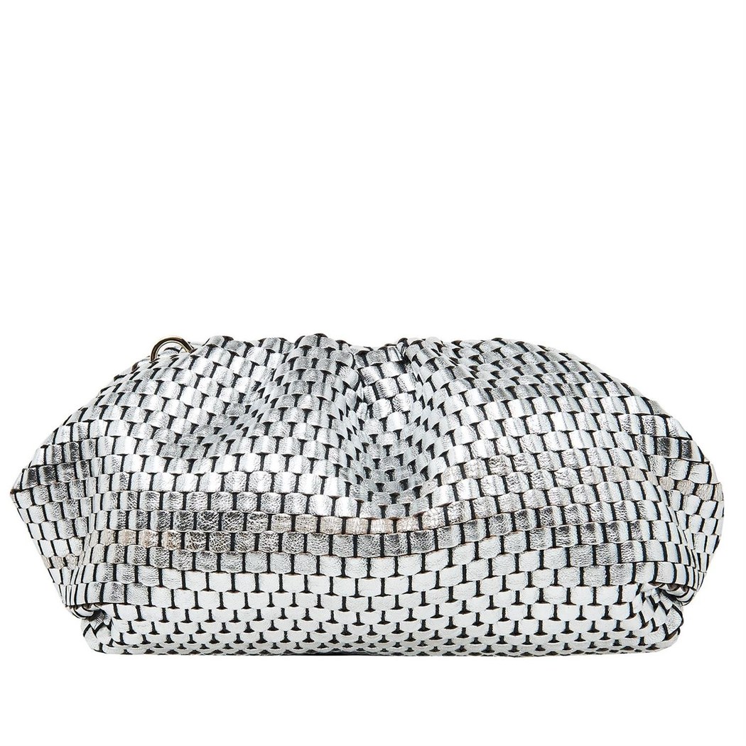 Azure Kadın Omuz Askılı Örgü Deri Clutch