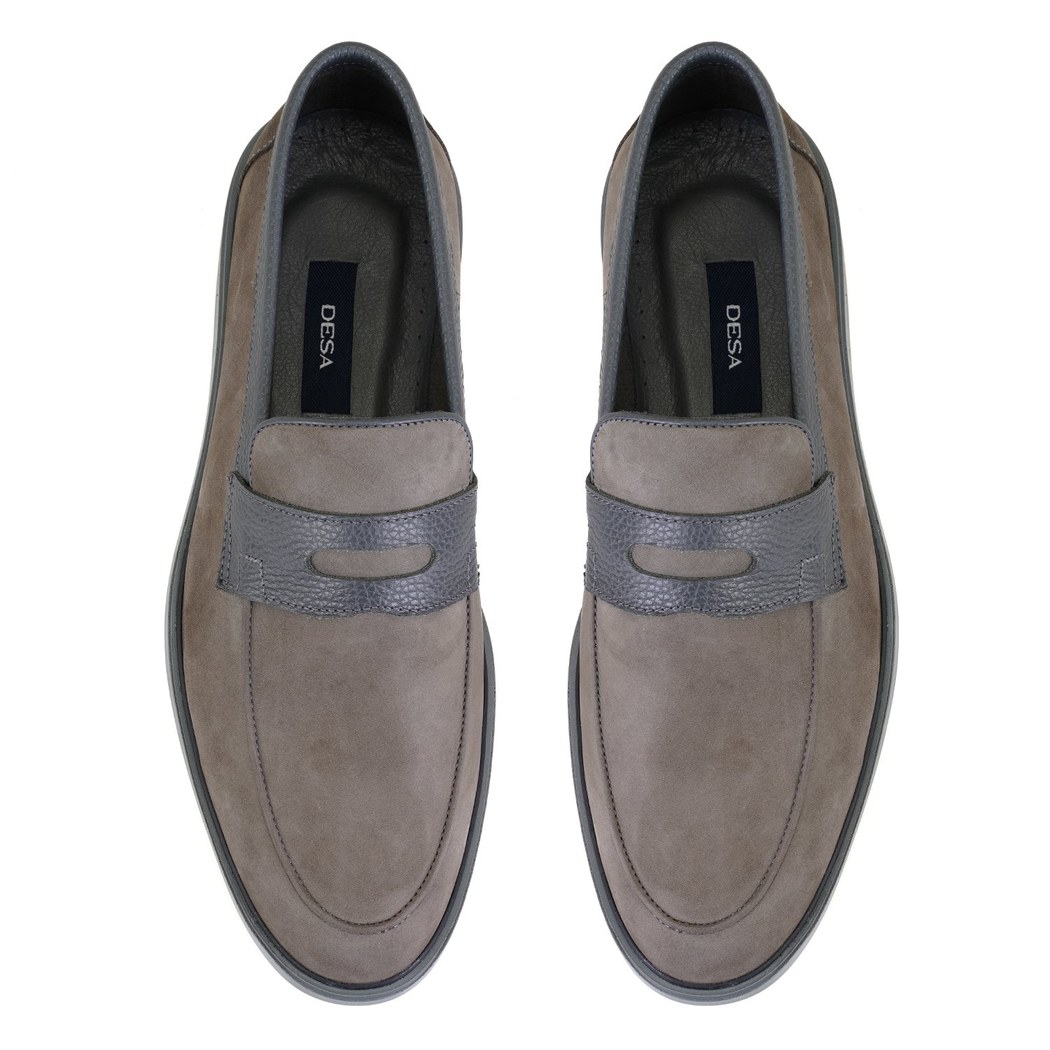 Barnes Gri Erkek Nubuk Deri Günlük Ayakkabı