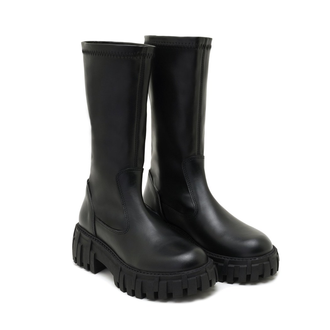 Bartoli Siyah Kadın Deri Bot