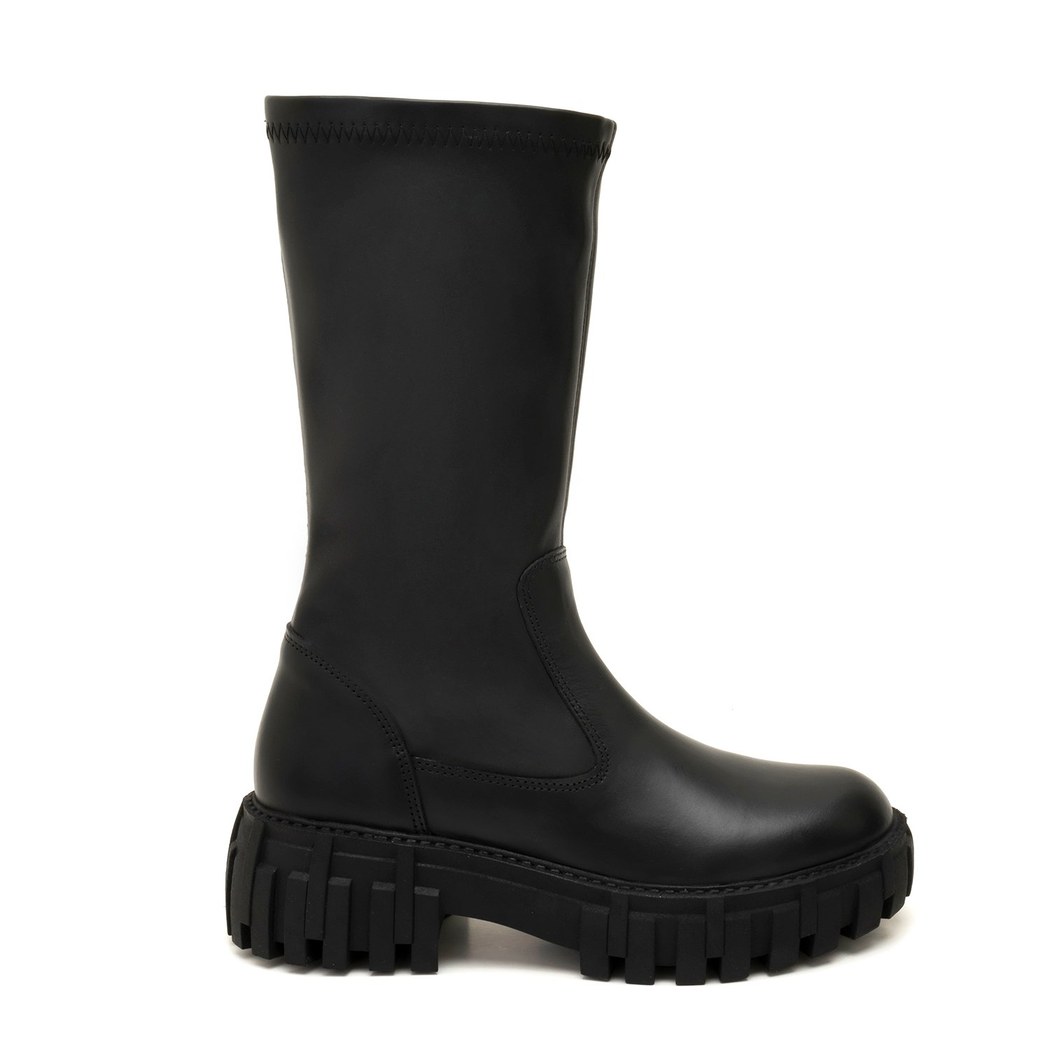 Bartoli Siyah Kadın Deri Bot