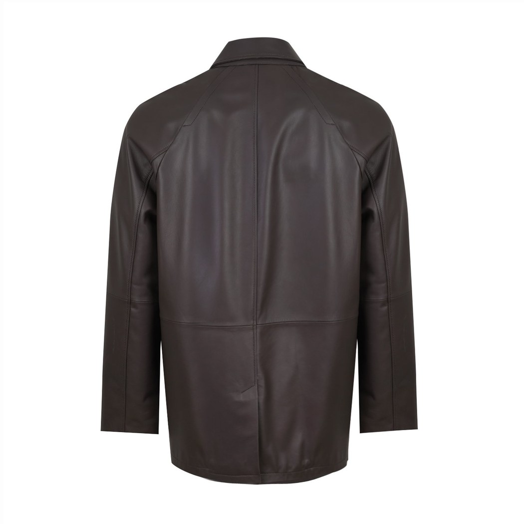 Bastion Kahve Erkek Deri Palto