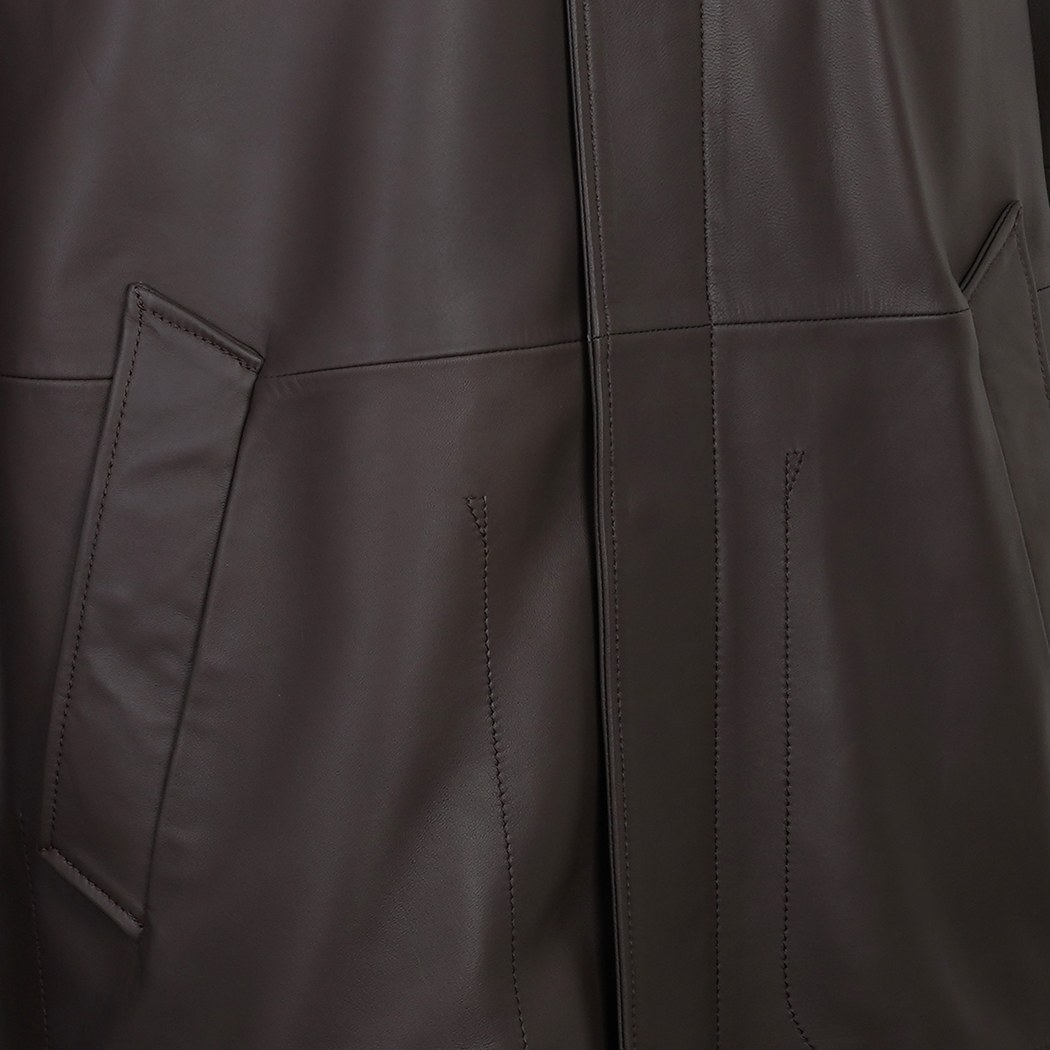 Bastion Kahve Erkek Deri Palto