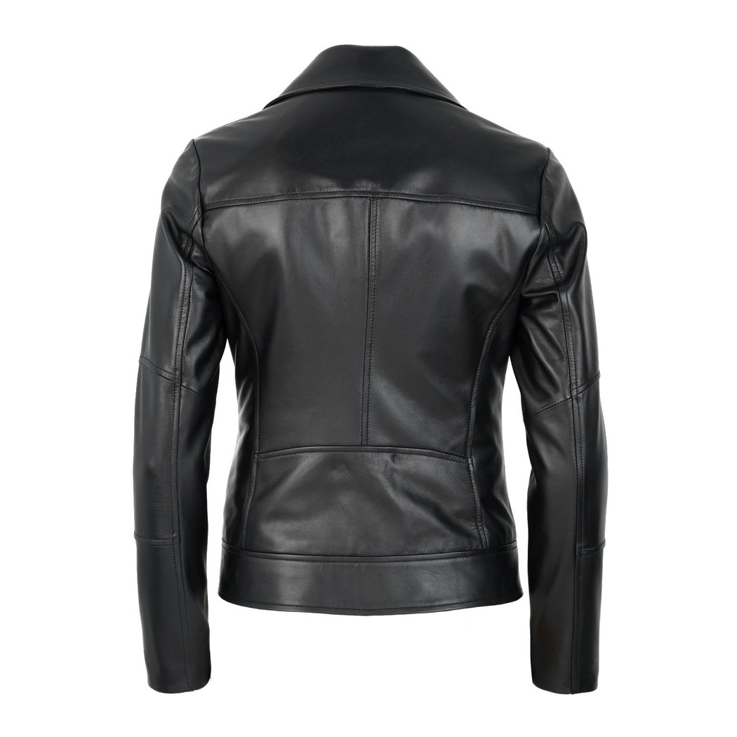 Beatrix Kadın Deri Biker Ceket