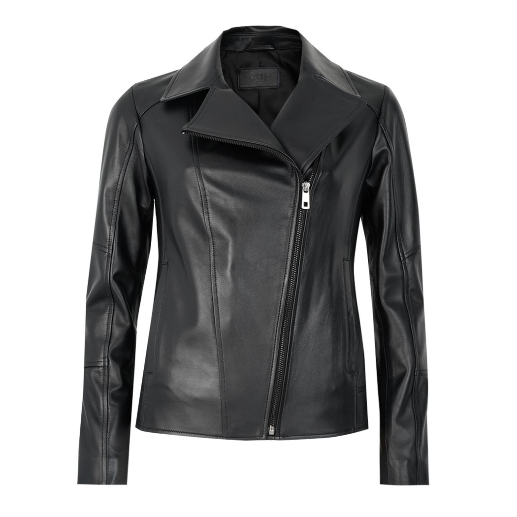 Beatrix Kadın Deri Biker Ceket