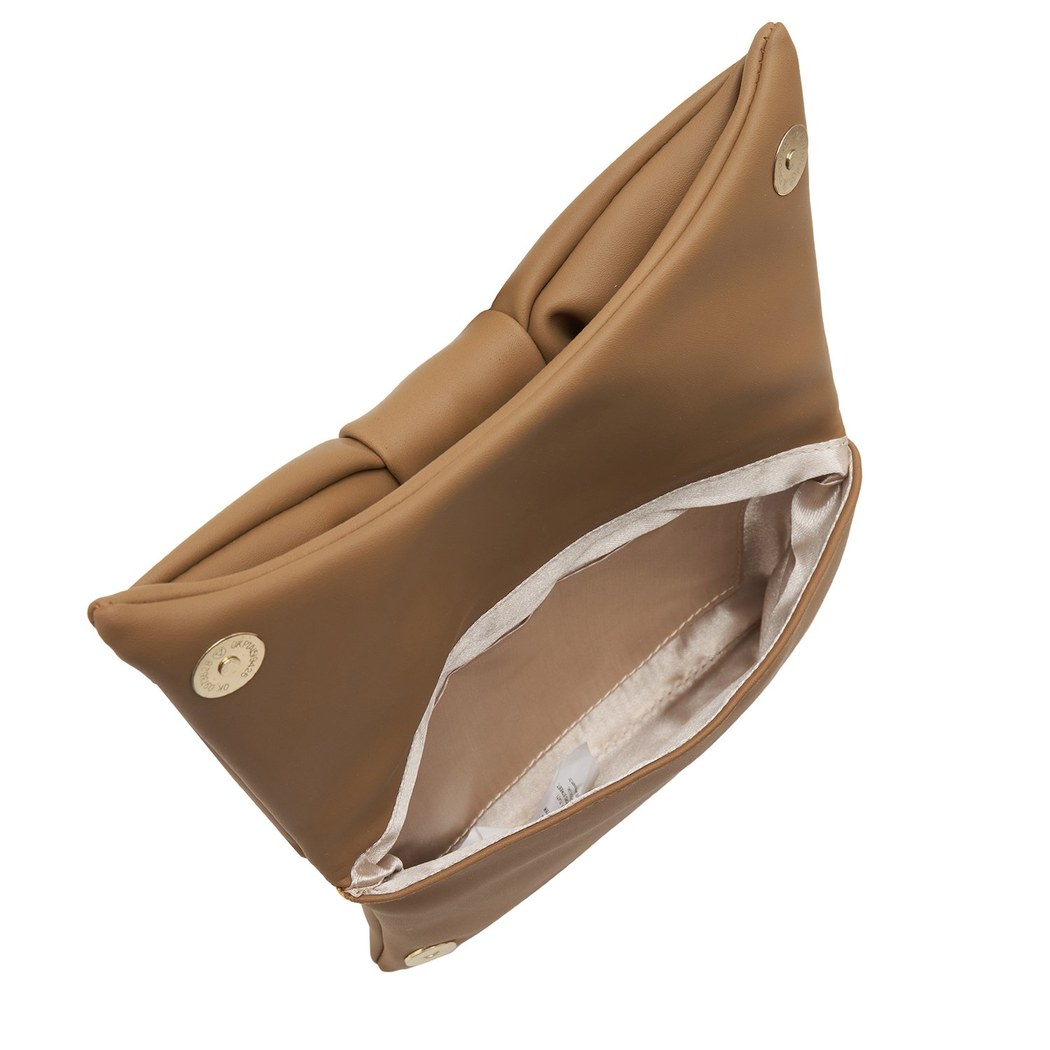 Bej Amite Fiyonklu El Çantası