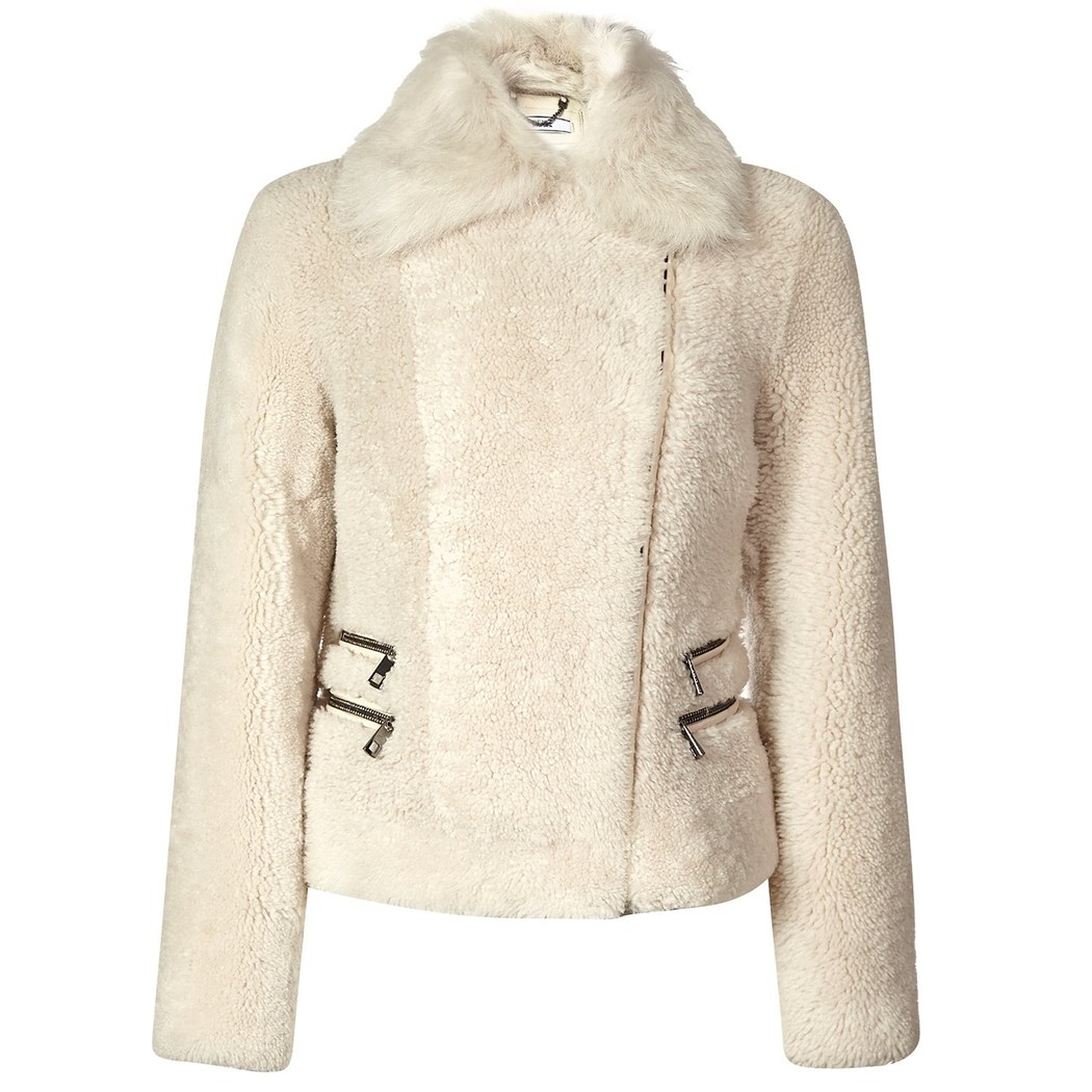 Bej Benita Kadın Kürk Mont