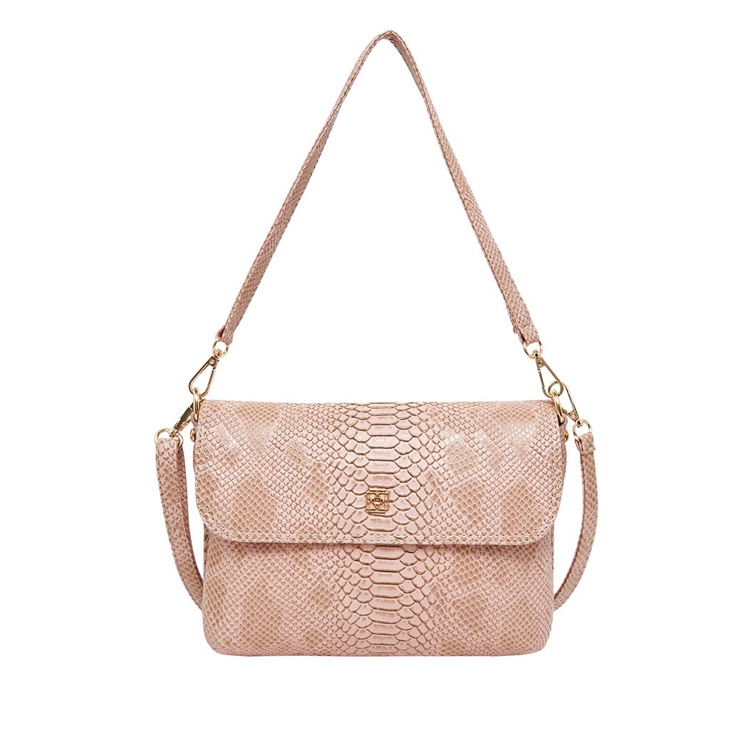 Bej Betty Kadın Egzotik Baskılı Omuz Çantası