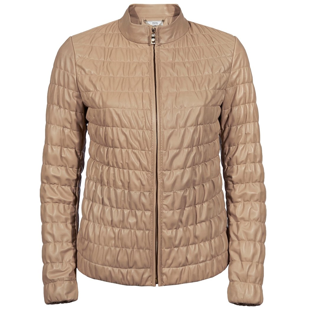 Bej Fernanda Kadın Deri Mont