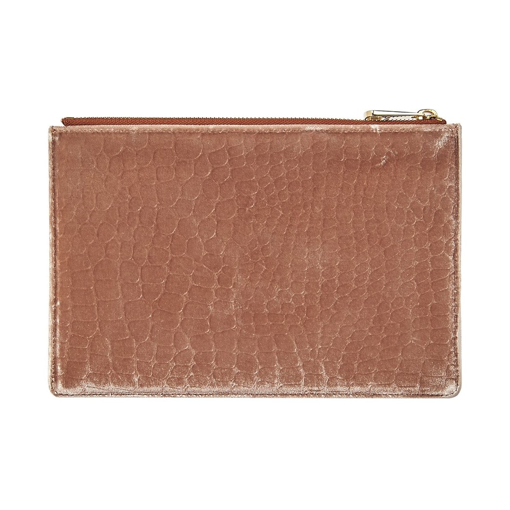 Bej Kadın Kadife Cüzdan