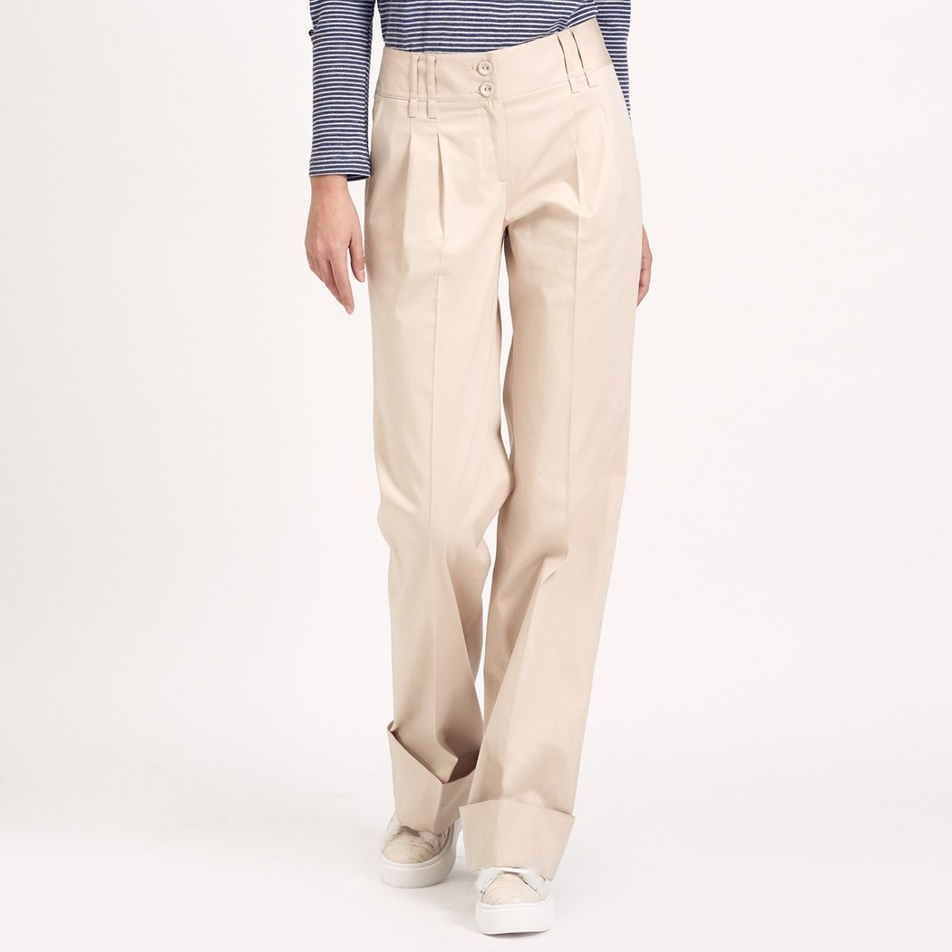 Bej Koton Kadın Pantolon