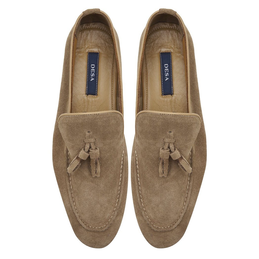 Bej Philip Erkek Süet Loafer