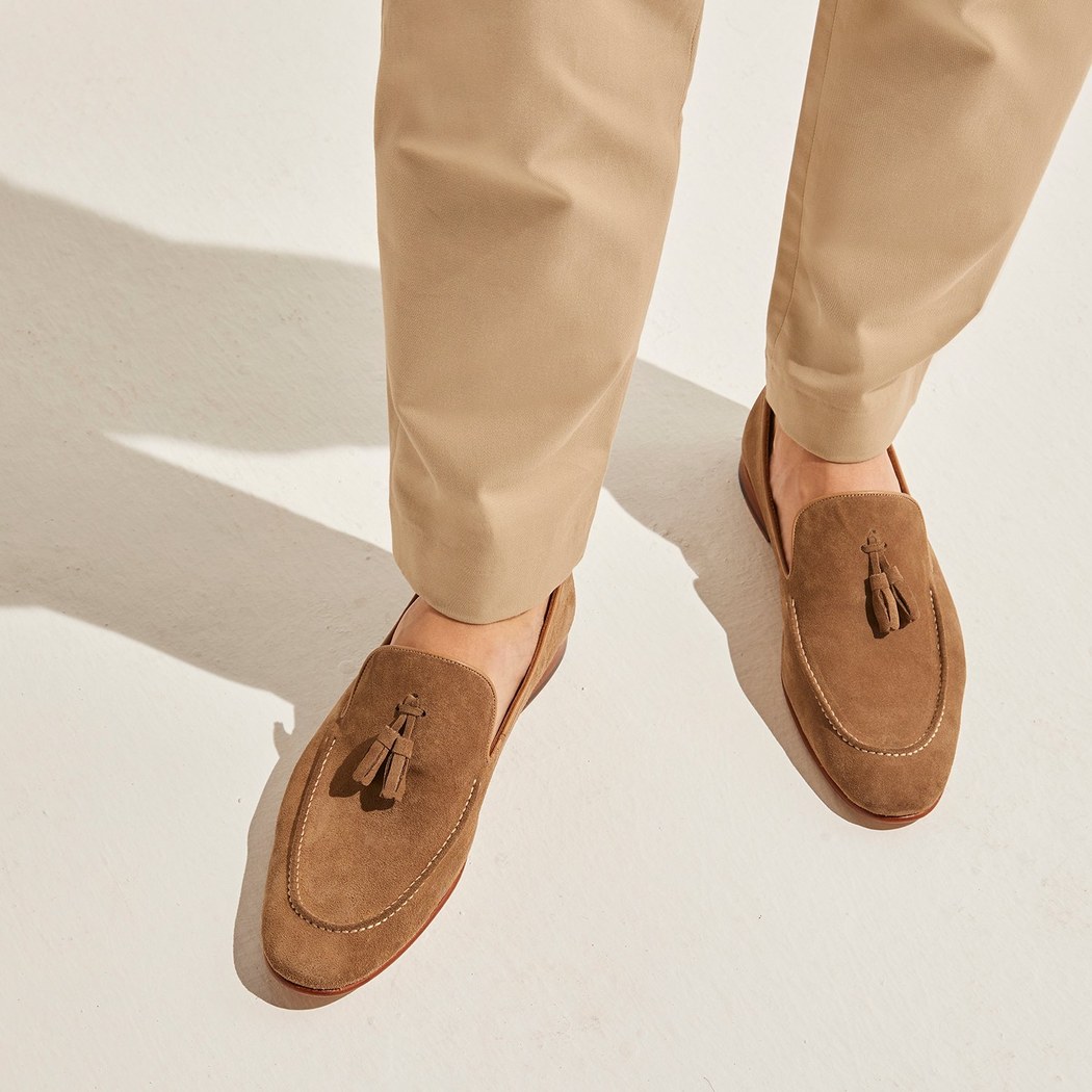 Bej Philip Erkek Süet Loafer