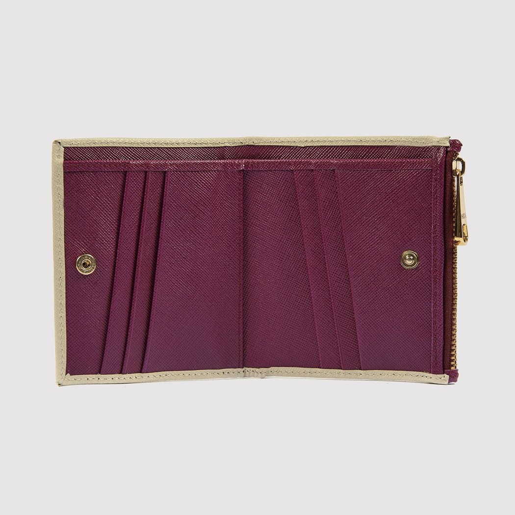 Bej Saffiano Kadın Deri Cüzdan