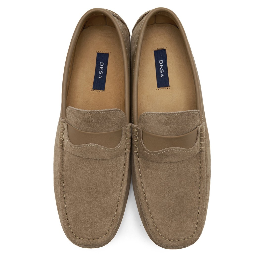 Bej Spiaggia Erkek Süet Loafer
