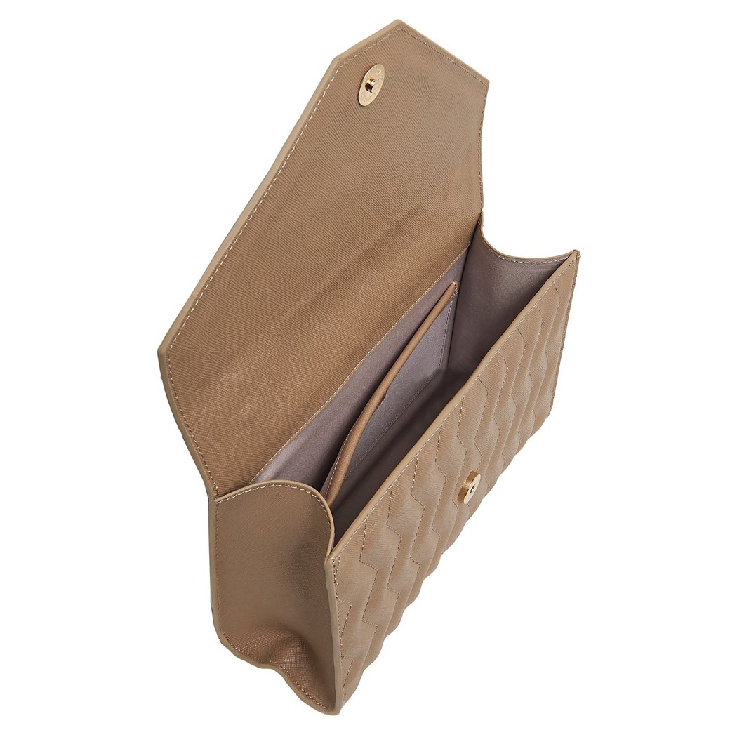 Bej Triana Zincir Detaylı Kadın Omuz Çantası