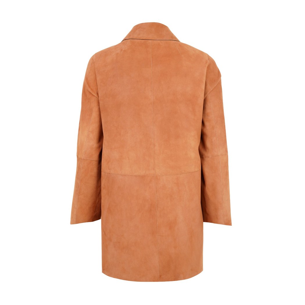 Bena Konyak Kadın Çift Taraflı Süet Deri Pardösü