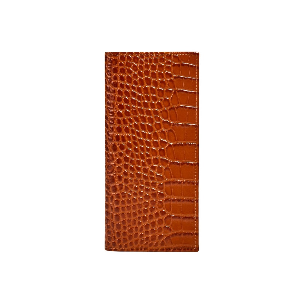 Benigna Erkek Kroko Baskılı Deri Kartlık